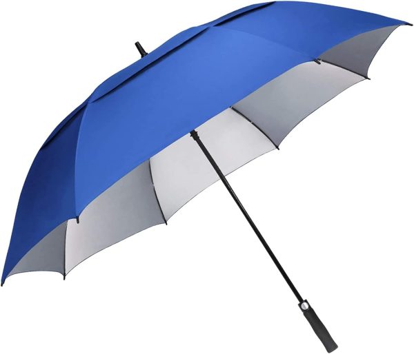 54/62/68 Inch Extra Large Windproof Golf Umbrella UV Protection Automatic Open Double y Vented Sun Rain Umbrella Oversize Stick Umbrellas