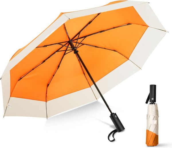 Compact Small Travel Umbrella - Arc 46 Inch, Automatic Umbrella Folding Beautiful Umbrella, Portable & Lightweight Umbrella's for Rain&Sun, Perfect Women Themed Gifts Umbrella…