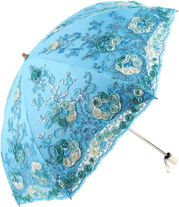 Flower Lace Parasols for Wedding Party Lace Bridal Umbrella